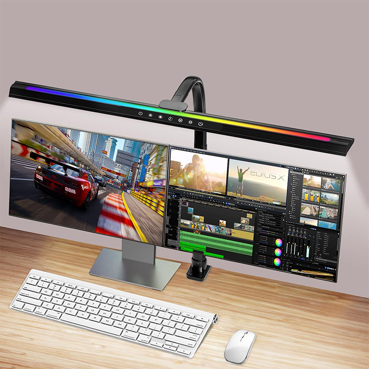 2-in-1-Schreibtischlampe mit RGB-Umgebungslicht